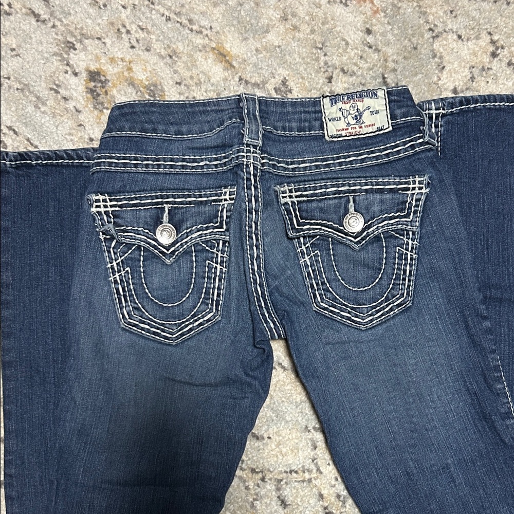 True Religion Dark Blue Straight Leg Jeans